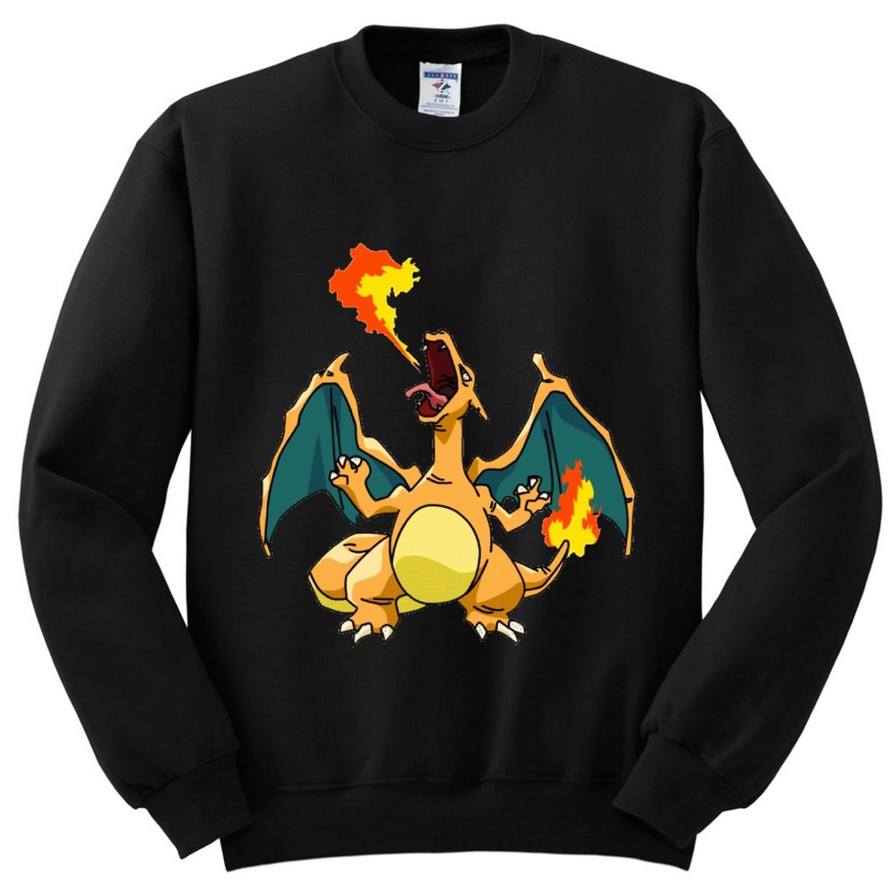 Black Charizard Crewneck Sweatshirt
